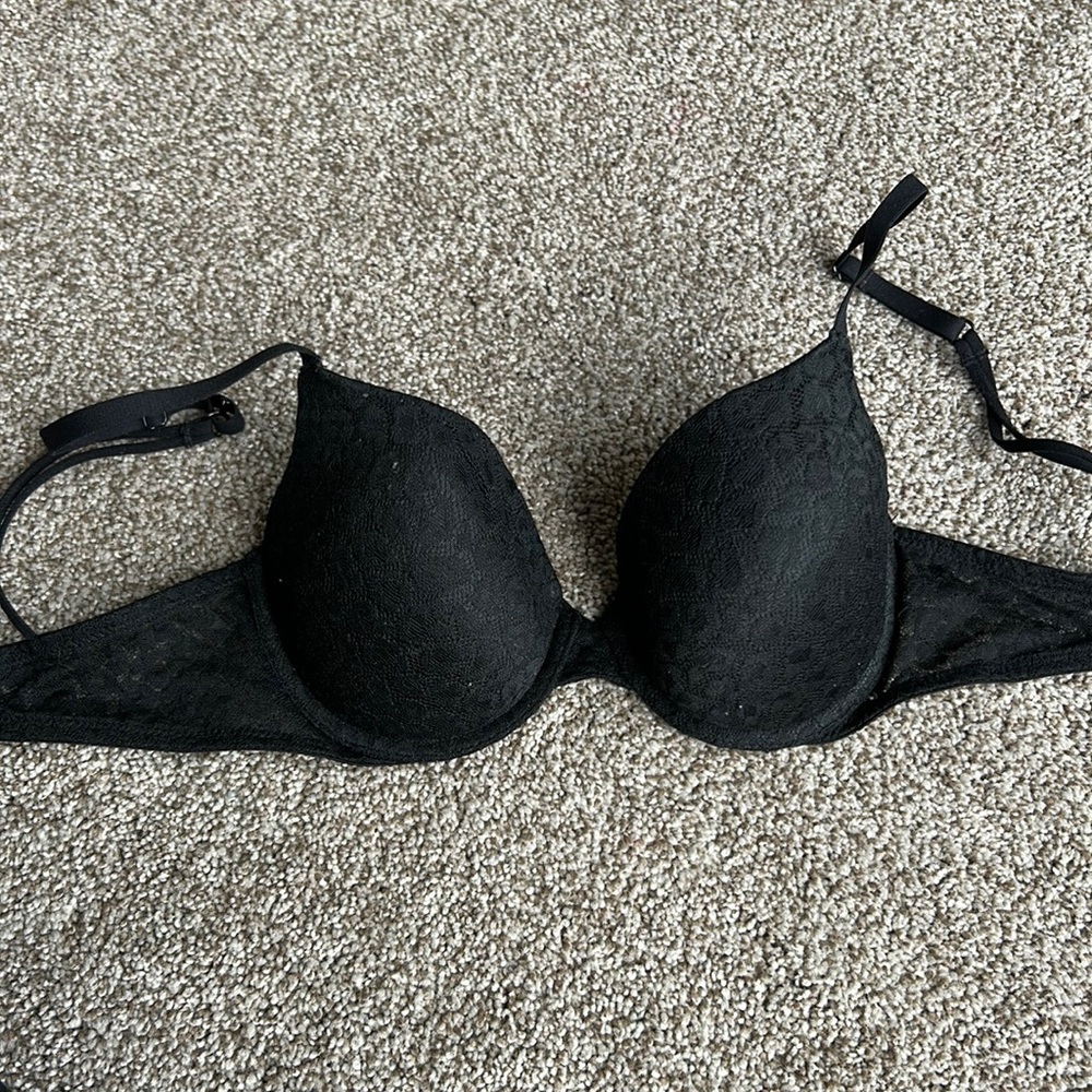 Leopard print see through/mesh bra. Size 32D